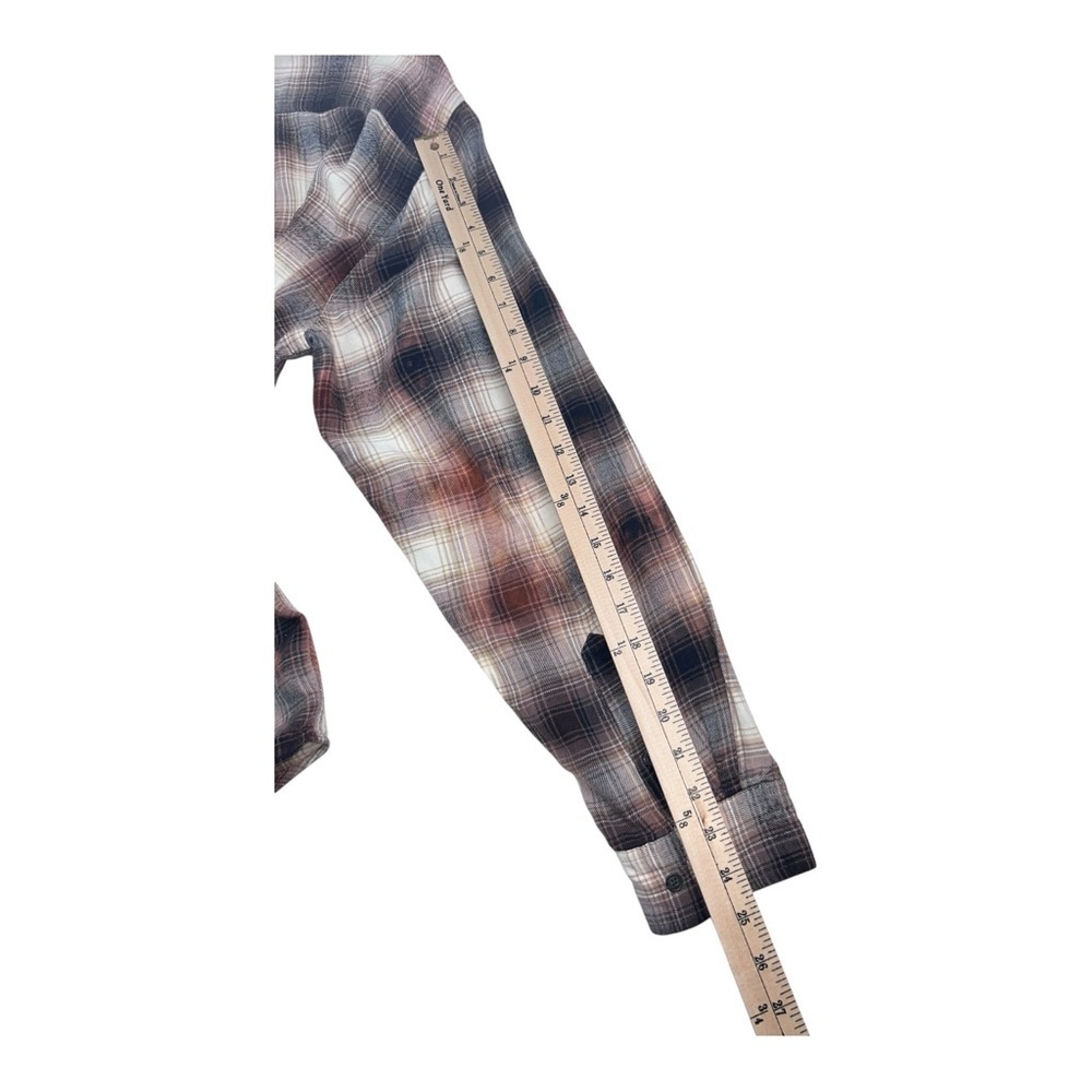 Jurassic Park Custom Bleached Flannel Shirt Croft & Barrow XL Movie Logo - Picture 5 of 12